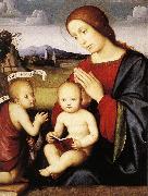 FRANCIA, Francesco Madonna and Child with the Infant St John the Baptist dsh painting